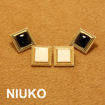 NIUKO gold metal button accessories custom button coat button womens button black and white button DIY