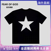 FEAR OF GOD ESSENTIALS Summer pentagram qualified short sleeve male and female high street pure cotton loose T-shirt