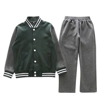 School uniform kindergarten garden uniform spring and autumn dark green school uniform Shanghai Jiangsu dark green school uniform style