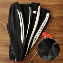 Girls  sports pants Autumn and winter velvet thickened casual pants Medium and large childrens trousers Girls one-piece velvet warm pants