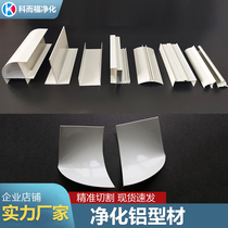 Purification workshop profiles Aluminum alloy special-shaped construction accessories Plant square pipe partition Clean room double sealed door material frame