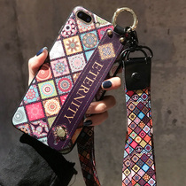 Apple x mobile phone shell iPhone xs max new totem apple 7plus silicone apple 8plus wristband xs female tide i6 i6s lanyard Apple 6plu