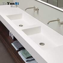 Custom integrated table basin artificial stone washstand washbasin hanging wall-style washbasin rock plate handwashing pool one-piece