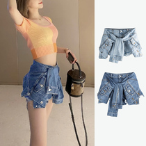 T BY ALEXANDER WANG sleeves with waist jeans shorts positive code CHINA6204620000