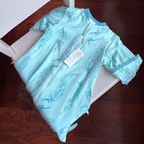 Spring and autumn cotton split leg sleeping bag childrens jumpsuit-4 1