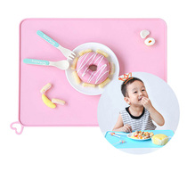 Linen silicone placemats for childrens first grade foldable heat insulation mat table mat for primary school students table mat waterproof mat