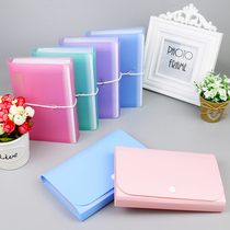 Del organ bag student cute color portable test paper clip multi-layer file bag data storage bag