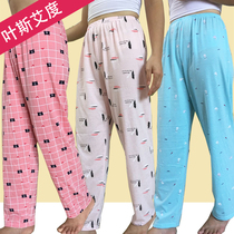 Pajama pants summer cotton thin loose home pants trousers spring and autumn womens large size thick pajama pants pants