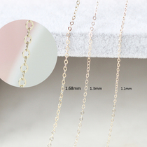 Light gold to the United States 14K gold polished flat O-chain DIY accessories