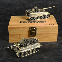 Wooden public alloy German Wittmann Tiger heavy tank 1:72 full metal finished model decoration