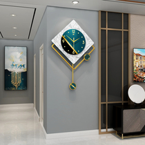 Nordic light luxury decorative clock wall clock living room home fashion simple modern Net Red personality creative clock hanging wall