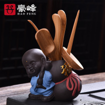 Haofeng ceramic blessing bag little monk tea ceremony six gentlemen tea set accessories tea clip tea spoon bamboo tea ceremony ornaments Tea Needle