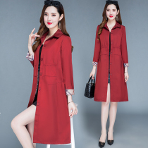 Wind clothes women 2021 new spring and autumn clothes this year the popular thin high-end lady coat with a long red coat in the high end