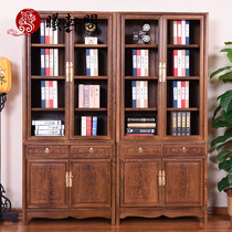 Chicken winged wood bookcase Chinese bookcase antique bookshelf mahogany display cabinet solid wood display cabinet rack study furniture