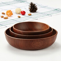 Natural Japanese Sabili Wooden Bowl Childrens Rice Bowl Handmade Solid Wood Salad Bowl Creative Home Large Fruit Bowl