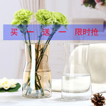 Simple fresh pearlescent mother-of-pearl glass vase transparent modern dining table ornaments flower arrangement hydroponic decoration ideas