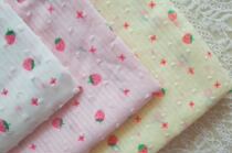 Bjd baby clothing accessories strawberry jacquard fabric fabric is a little transparent~