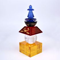 Crystal Stupa Stupa Tibetan relic bottle Manna Pill bottle Five-wheel tower Treasure Koinin Dharani Tower Large
