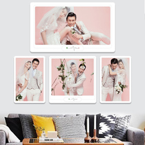 Wedding photo enlargement Living room bedroom wedding photo frame hanging wall Simple crystal album table combination eight-piece set