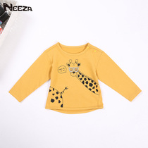 Le Shark childrens T-shirt boys long-sleeved baby autumn 2021 new childrens clothing childrens base shirt foreign tide