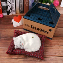 Cute decoration kitten simulation sleeping friend plush decoration fake cat gift pet couple decoration Z