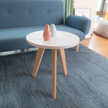 Muyou Nordic solid wood coffee table Lazy nest Bedroom sofa with coffee table side small white table Computer table