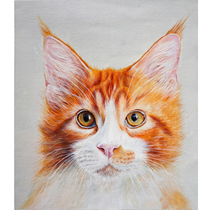 Wang Yuwei kitty living-room dining room restaurant decoration painting collection Realistic Animals