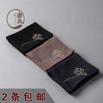 Tang Dians tea towel absorbent tea cloth cotton linen thick absorbent rag Chinese style pot mat tea set accessories