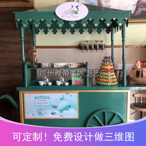 Christmas Beauty Chen Baking Exhibition Macaron Dessert Promotion Show Car Mobile Sale Car Wooden Floats Customized