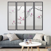 Artisan Su embroidery Yutang Fugui Four-League Screen Home Residence Decoration Hanging Painting Embroidery Genuine Silk