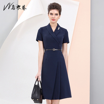 Summer short-sleeved dress simple temperament professional wear Fashion self-cultivation temperament goddess Fan Sales Department interview tooling