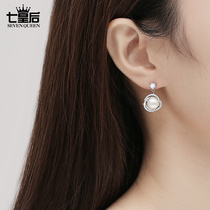 Natural pearl stud earrings female 925 sterling silver ins Wind earrings 2021 new earrings French advanced earrings