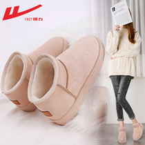 Huili snow boots women winter 2021 New plus velvet thickened warm cotton shoes womens fur one short boot women