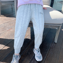  Childrens Western style sweatpants 2021 spring new girls baby loose casual pants little girl fashionable trousers trend