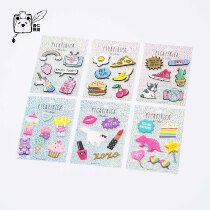 Japanese Creative Stationery Qlia Solid Bubble Sponge Stickler Cute Soft Cotton Hand Tent Bookcoat Decoration Sticker