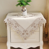 European bedside table cloth cover dust cloth cover cloth cloth simple modern small square towel lace Romantic Princess table cloth