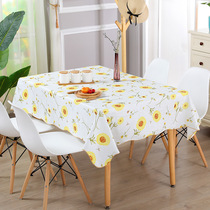  Nordic tablecloth fabric waterproof anti-scalding oil-proof wash-in PEVA coffee table cloth table mat desk ins student