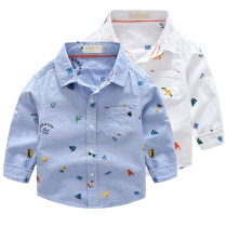 Boys shirt long sleeve cotton spring and autumn 2021 New Korean tide childrens clothing autumn baby coat childrens shirt