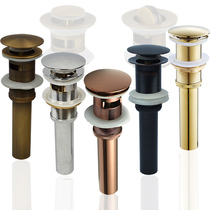 Bathroom European antique rose gold plated black wash table basin stopper size bounce flap cover to drain