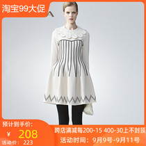 Clearance JORYA Zhuo Ya 14 Winter counter collarless dress G1603204 tag price 5680