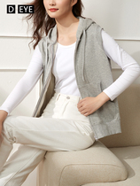 Waistcoat Womens spring autumn 2022 New pure cotton sports casual outwear sleeveless blouse grey vest waistcoat jacket