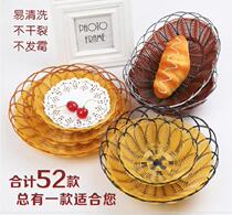Snack restaurant hot pot basket snack food basket ktv set plate rattan basket restaurant placed woven small plate