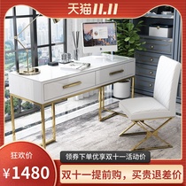 Light luxury dressing table modern simple small apartment bedroom stainless steel paint storage cabinet integrated medical table