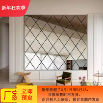 Simple modern diamond mirror wall sticker Acrylic 3d three-dimensional living room shoe cabinet reflective wall sticker self-adhesive diamond creative