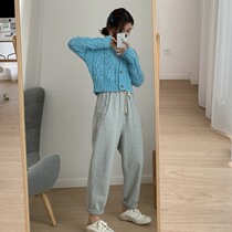 Zhou Mumu Mohair Knitted Cardigan Womens 2020 Spring New Korean Loose Lazy Wind Vintage Short Jacket
