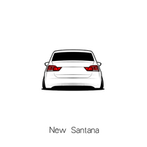 Suitable for Volkswagen new Santana low-lying car scratch model stickers car friends will Personalized car stickers custom HF