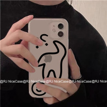 ins no head smiley face applicable apple 13promax phone shell 7 8 6splus silicone gel 6 7 8 anti-fall 11 12promax creative xr xs 