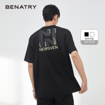 Benachuan Mens Short Sleeve T-shirt Cotton Loose Round Neck Half Sleeve Joker Summer Mens Clothes Couple T-shirt