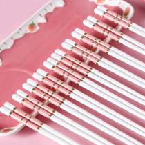 Ceramic Chopsticks High-end 10 Double Mounted Public Chopsticks Personality anti-slip Daily Chopsticks Domestic Mildew Resistant and High-temperature-resistant Creative Net Red
