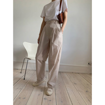 MSBEAST custom summer thin light breathable imported cotton high-waisted casual pants women loose thin